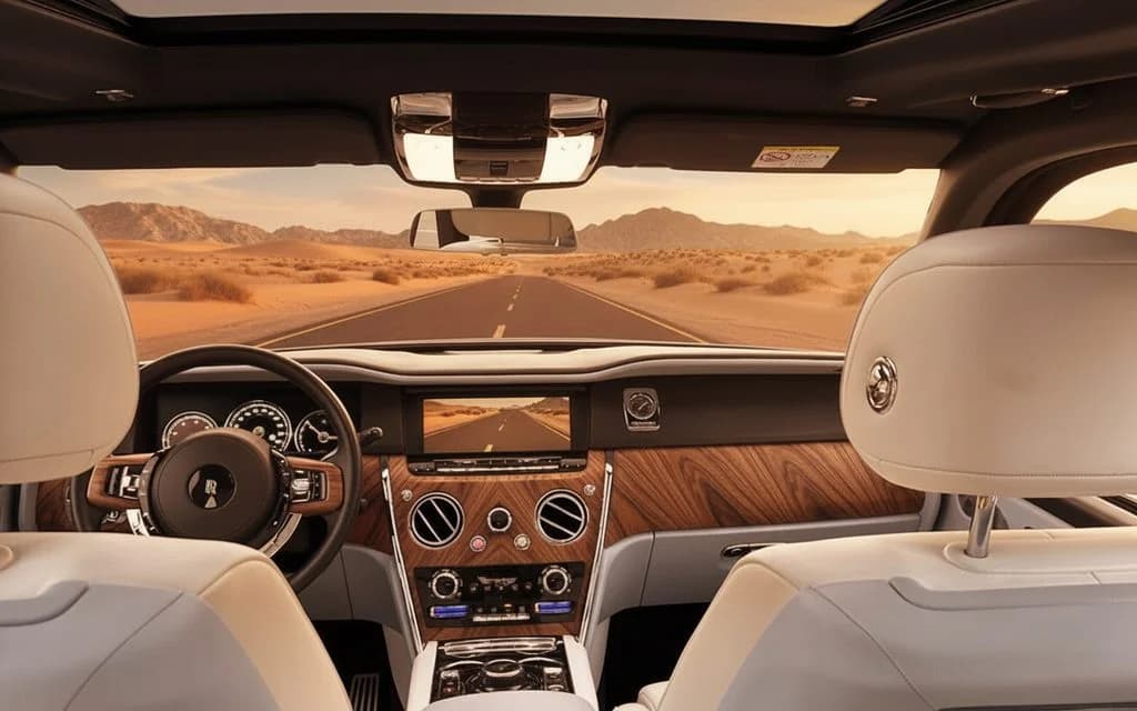 RollsRoyce Cullinan 2025 leather seats and cabin – rental in Dubai