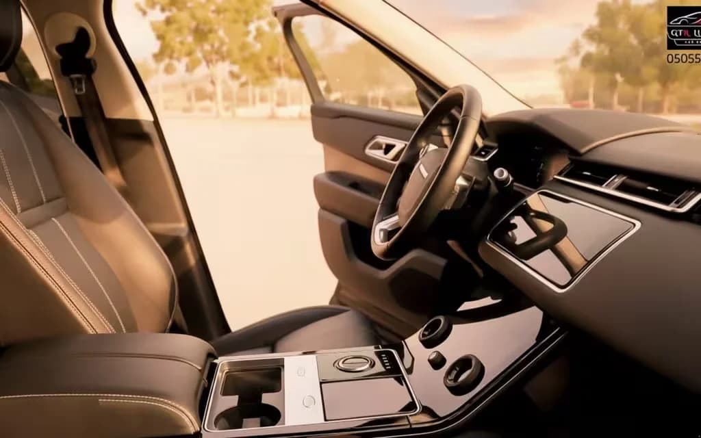 LandRover RangeRoverVelar 2020 interior view showing trim – rental in Dubai