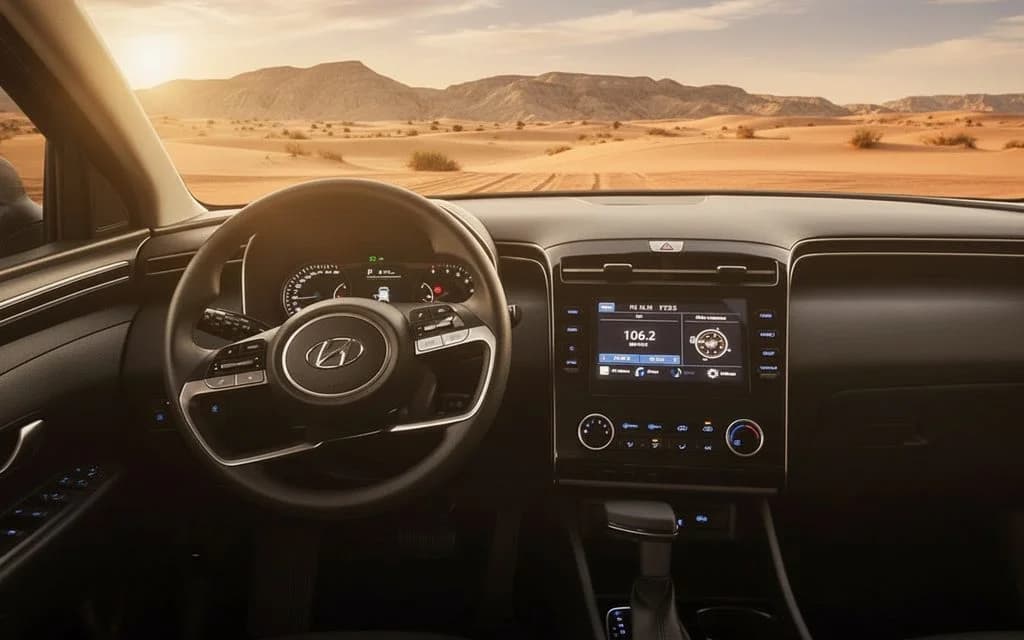 Hyundai Tucson 2022 interior view showing trim