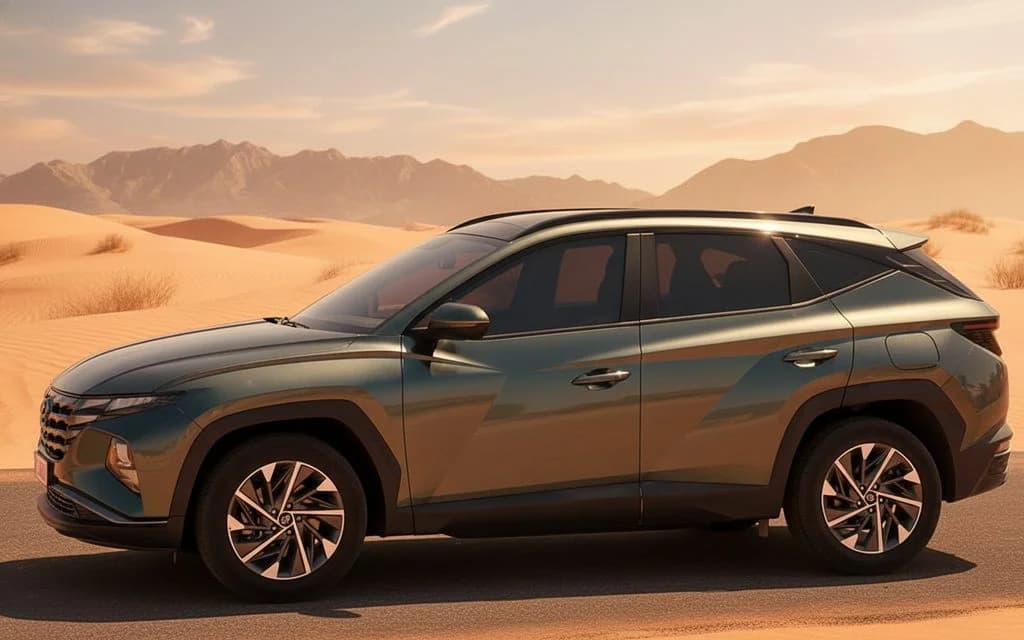 Hyundai Tucson 2024 Dark Gray side profile