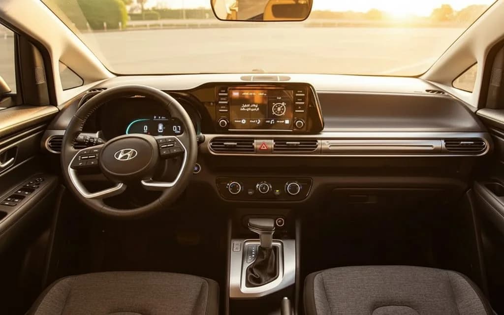 Hyundai Stargazer 2025 interior view showing trim – rental in Dubai