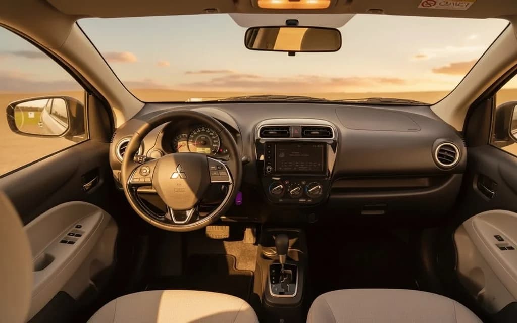 Mitsubishi Attrage 2023 interior view showing trim