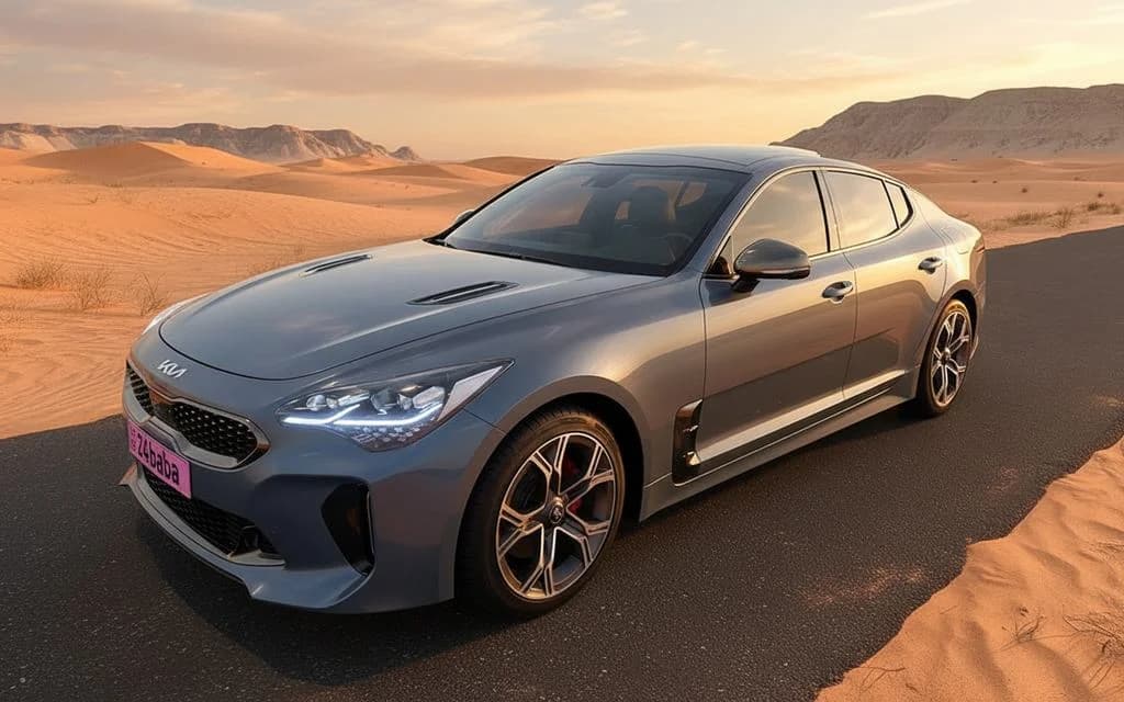 Kia Stinger 2024 Grey cover image – rental in Dubai
