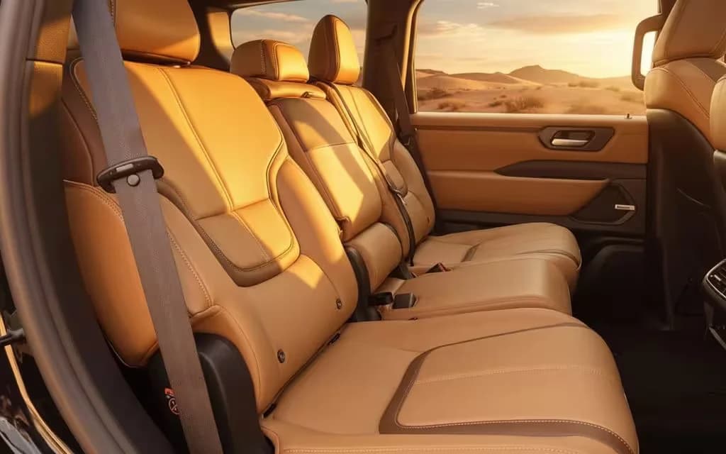 Nissan Patrol 2025 leather seats and cabin – rental in Dubai