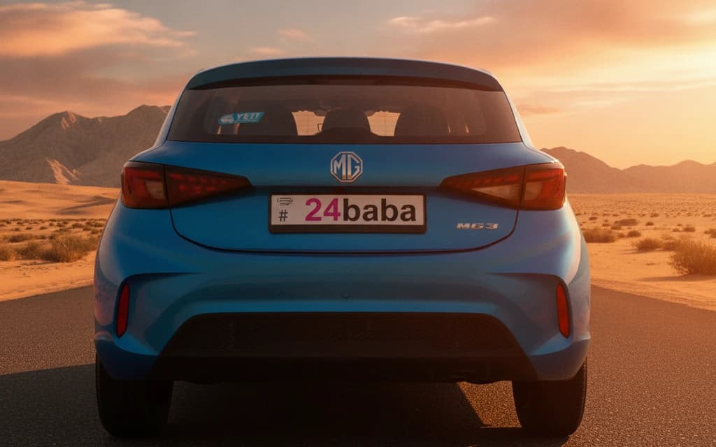 MG 3 2024 Blue rear view – rental in Dubai