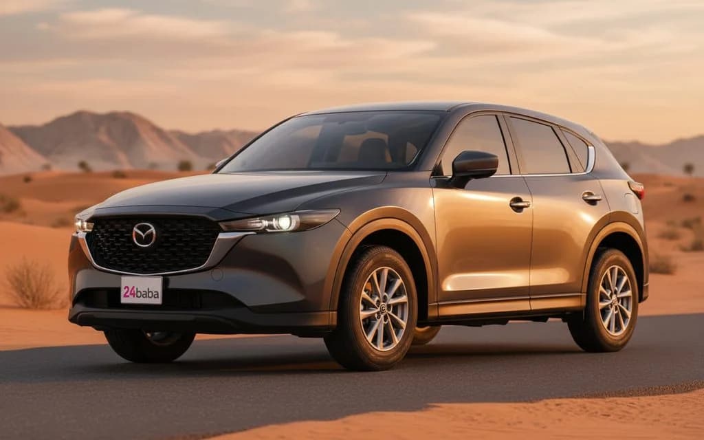 Mazda Cx 5 2024 Grey front view with headlights