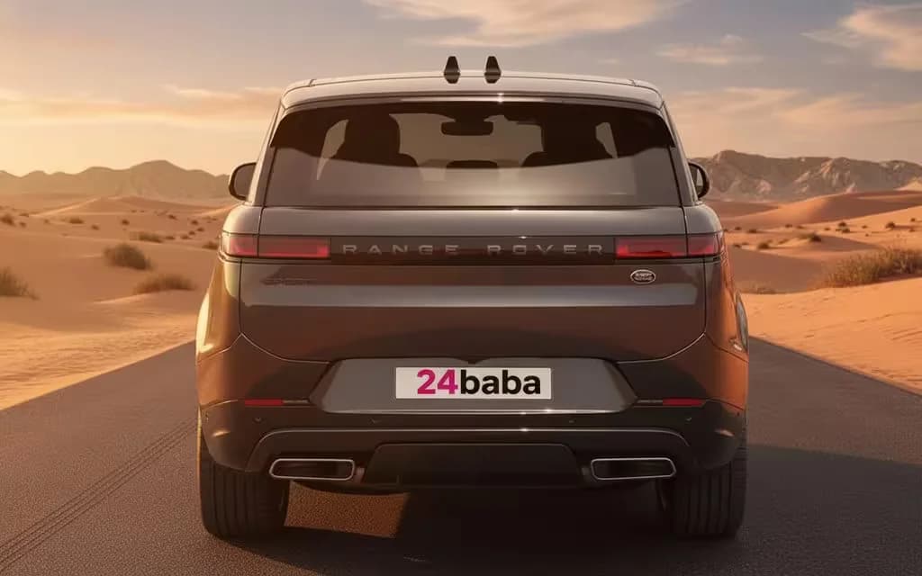 LandRover RangeRoverSport 2025 Grey rear view showing taillights – rental in Dubai