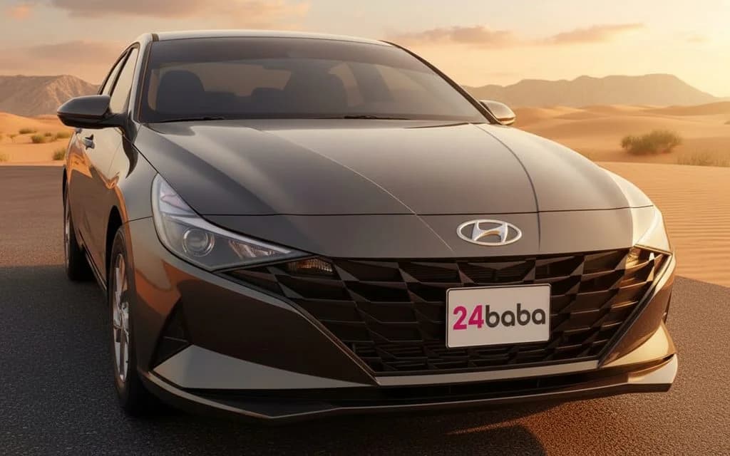 Hyundai Elantra 2022 Black cover image – rental in Dubai