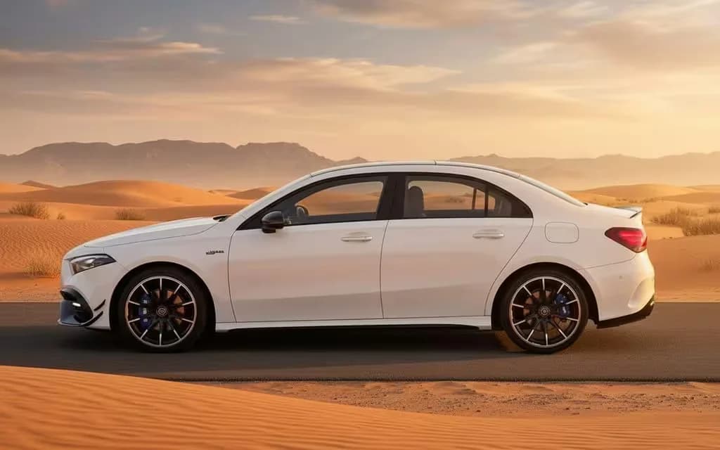 Mercedes A200 2023 White side profile
