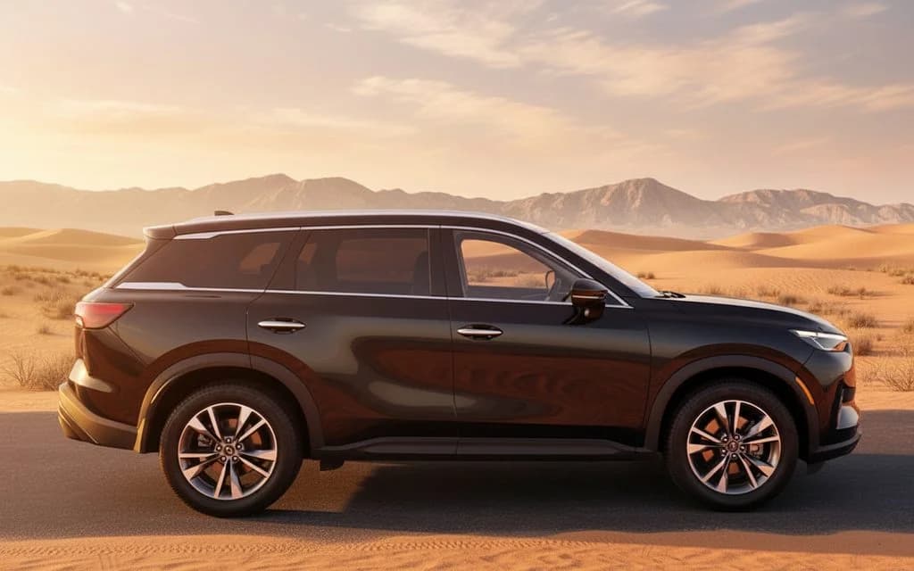 Infiniti Qx60 2023 Black side profile