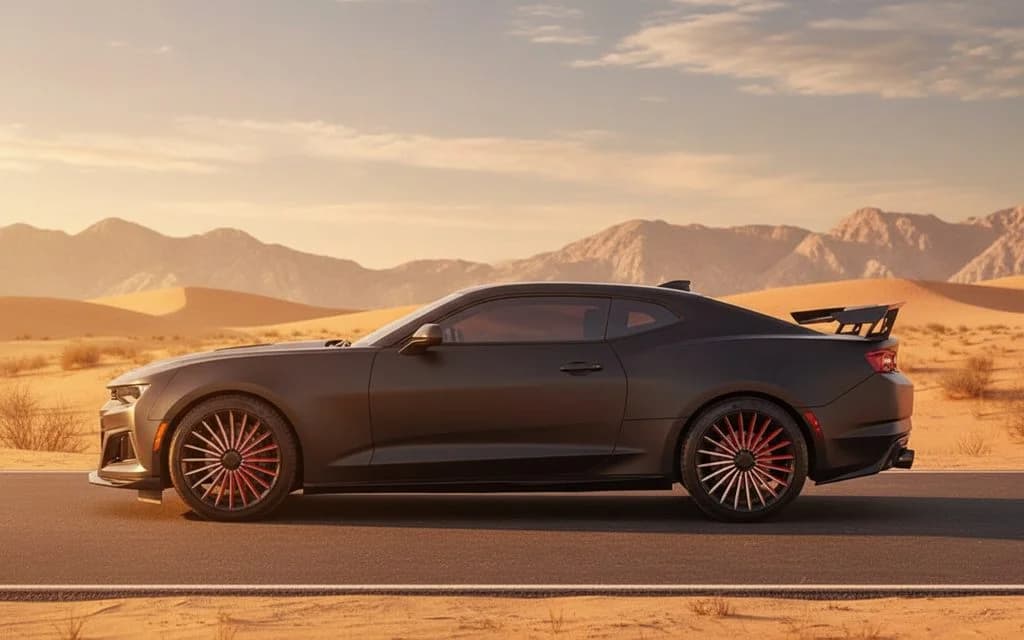 Chevrolet Camaro 2022 Black side profile