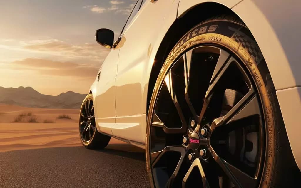 LandRover RangeRoverSport 2020 alloy wheel close up – rental in Dubai
