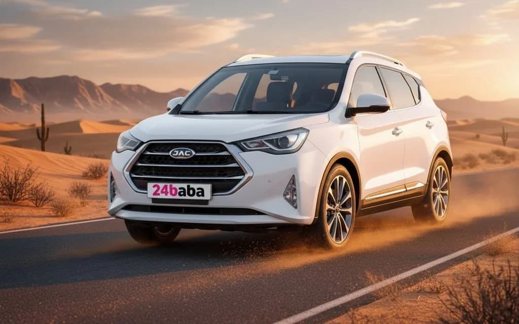 Jac S3 2023 White front view with headlights