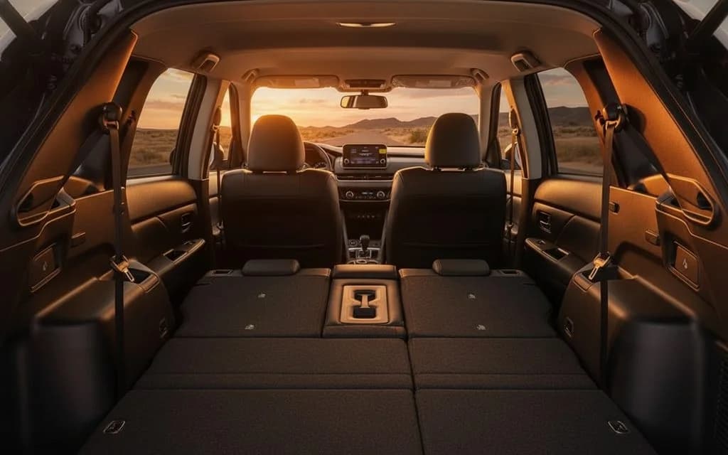 Mitsubishi Outlander 2024 leather seats and cabin – rental in Dubai