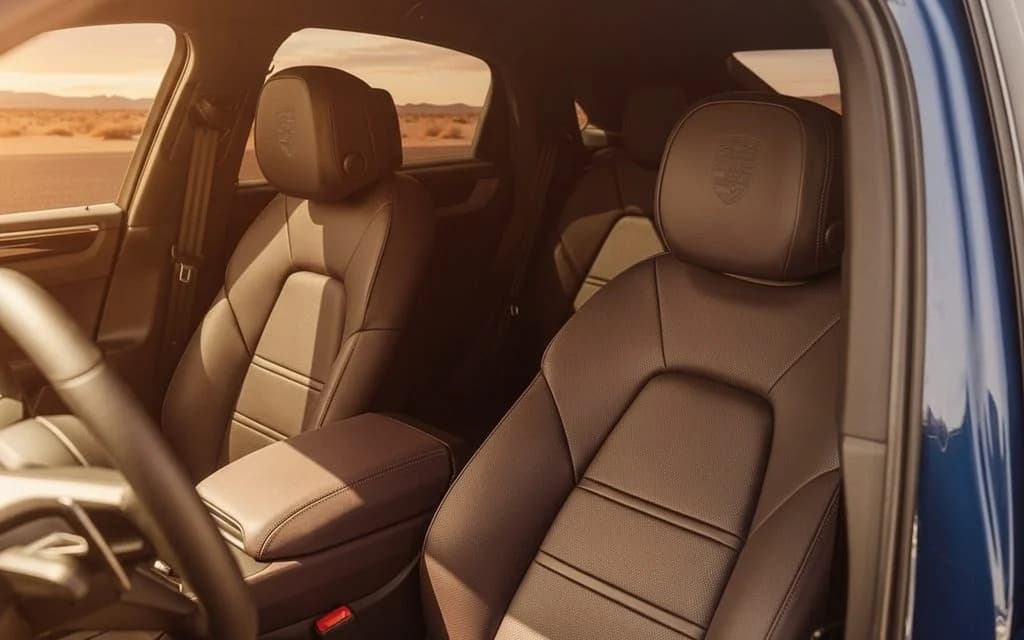Porsche Cayenne 2024 leather seats and cabin – rental in Dubai
