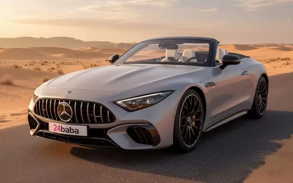 Mercedes Sl63 2025 Grey cover image – rental in Dubai