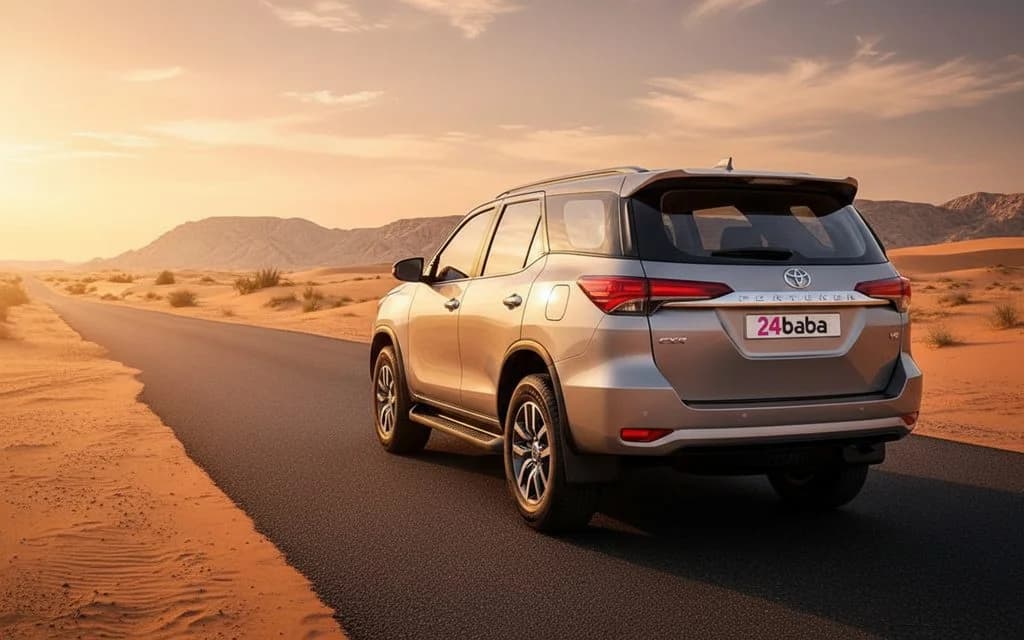 Toyota Fortuner 2024 Grey rear view showing taillights