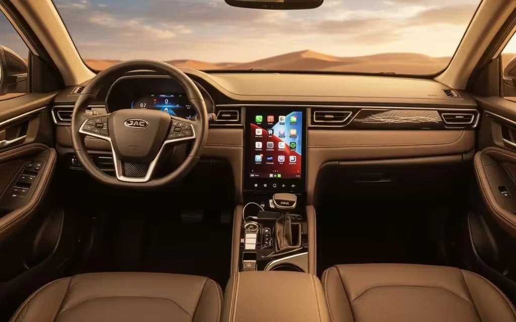 Jac J7 2025 interior view showing trim – rental in Dubai