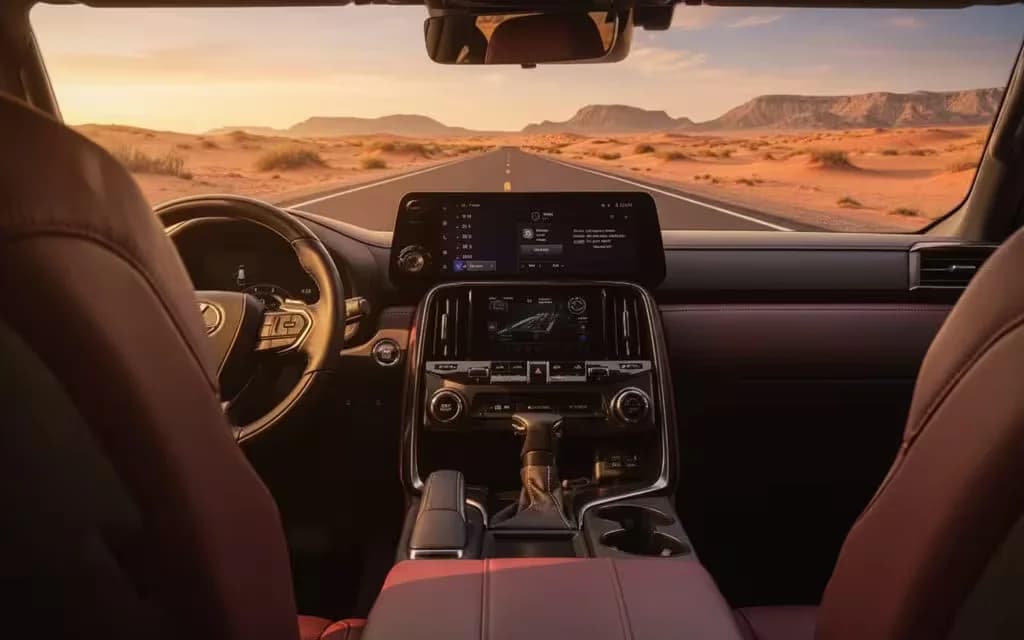 Lexus Lx 2024 dashboard and infotainment – rental in Dubai