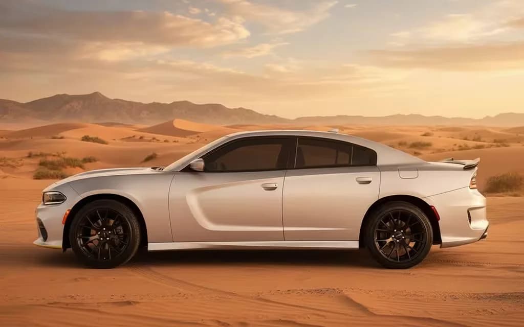 Dodge Charger 2022 Silver side profile