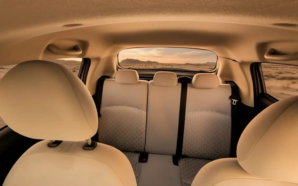 Mitsubishi Mirage 2023 leather seats and cabin – rental in Dubai