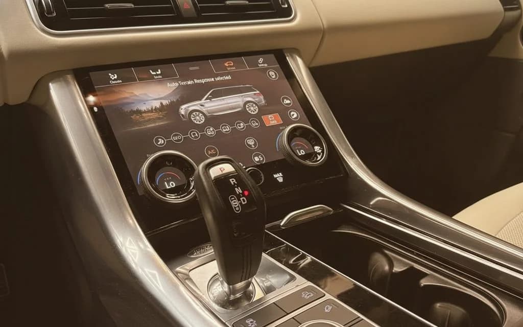 Land Rover Range Rover Sport 2022 interior view showing trim – rental in Dubai
