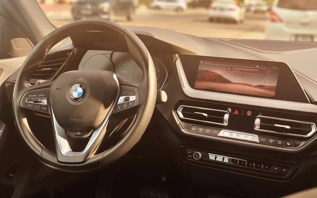 Bmw 228 2022 interior view showing trim