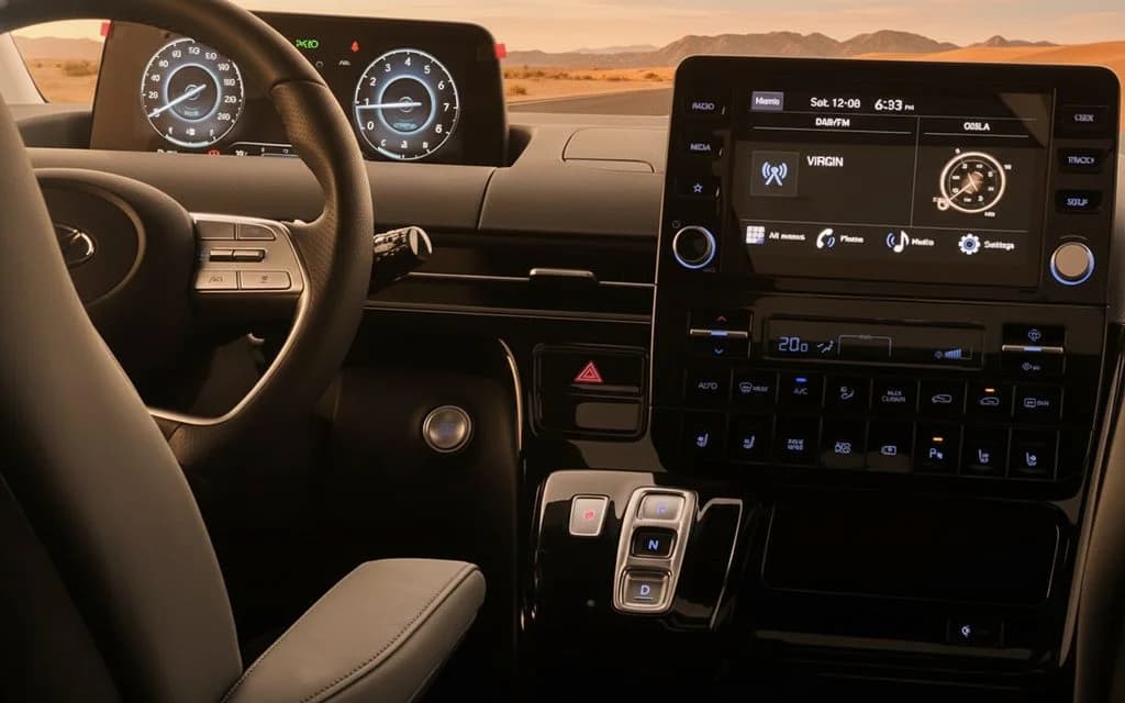 Hyundai Staria 2023 interior view showing trim – rental in Dubai
