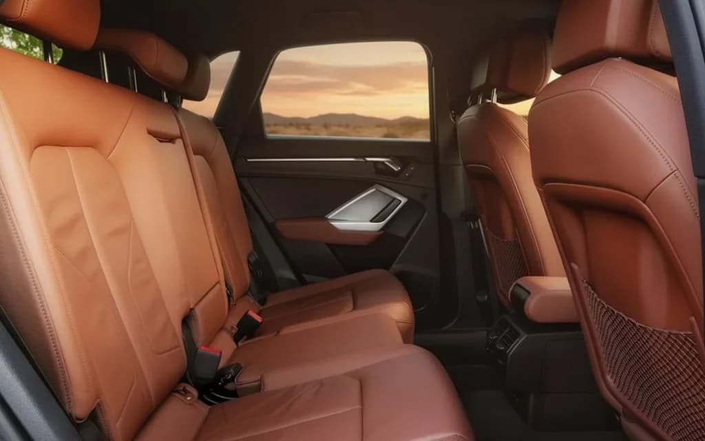 Audi Q3 2022 leather seats and cabin – rental in Dubai