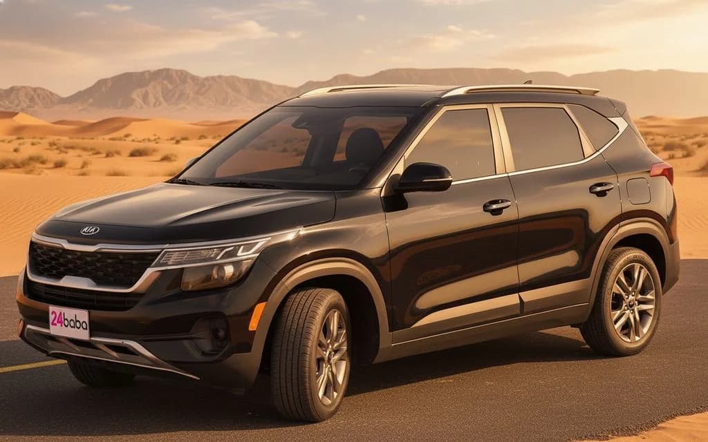 Kia Seltos 2021 Black cover image – rental in Dubai