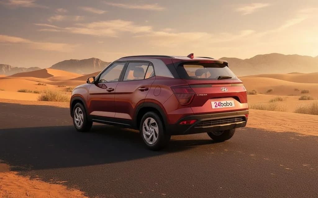 Hyundai Creta 2022 Red rear view showing taillights