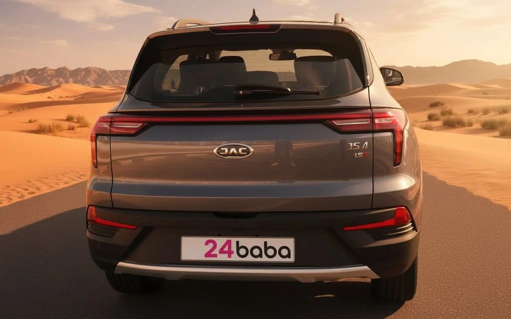 Jac Js4 2023 Grey rear view showing taillights – rental in Dubai