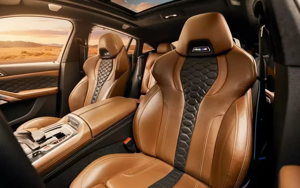 Bmw X6 2023 leather seats and cabin – rental in Dubai