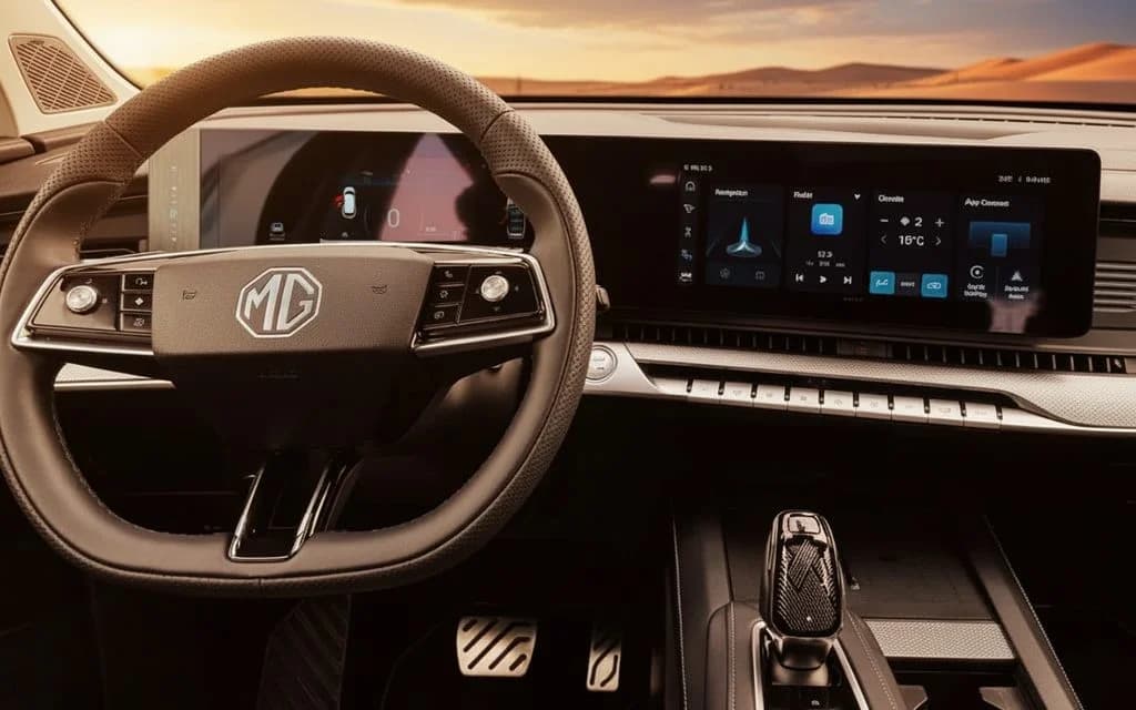 Mg Rx9 2025 interior view showing trim – rental in Dubai