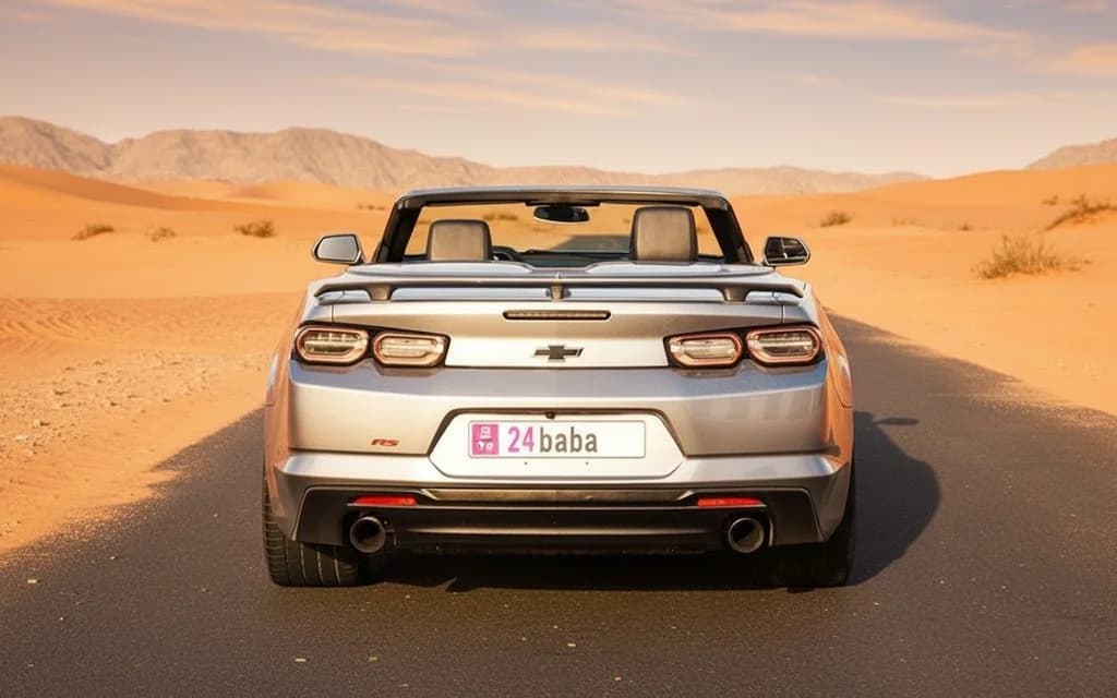 Chevrolet Camaro 2024 Silver rear view showing taillights