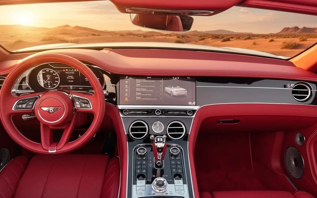 Bentley ContinentalGt Gtc 2022 interior view showing trim – rental in Dubai