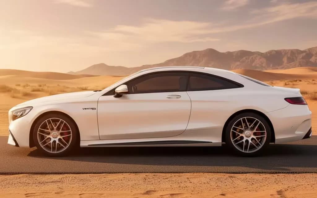 Mercedes S63 2025 White side profile