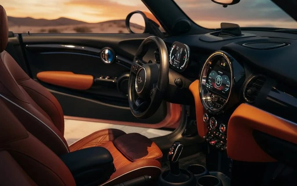 Mini Cooper 2023 interior view showing trim