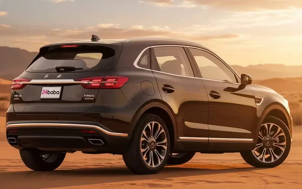 Hongqi Hs5 2023 Black parked outdoor scene – rental in Dubai