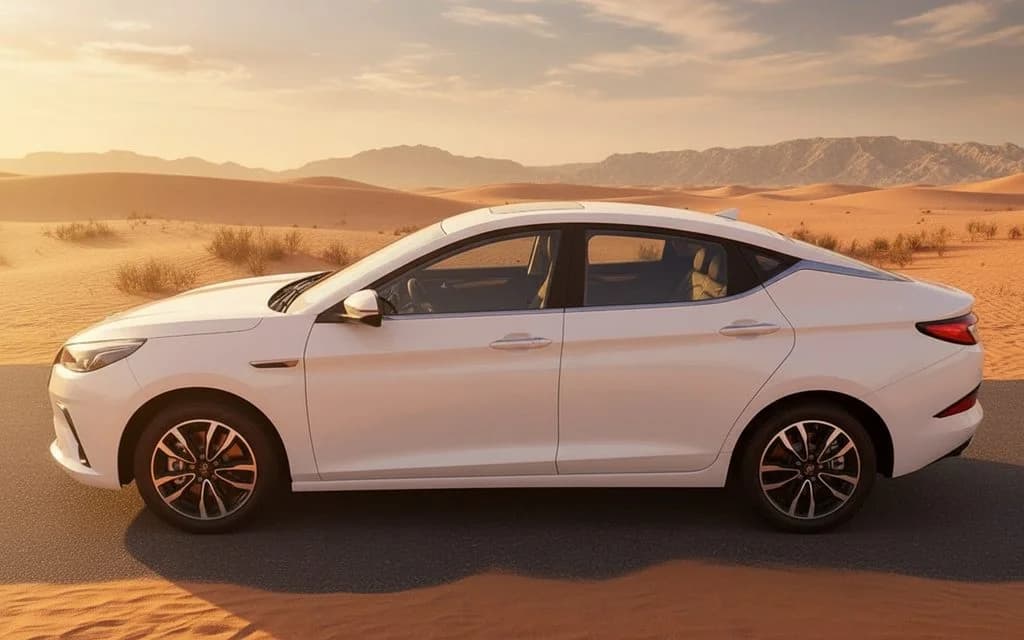 Jac J7 2023 White side profile – rental in Dubai
