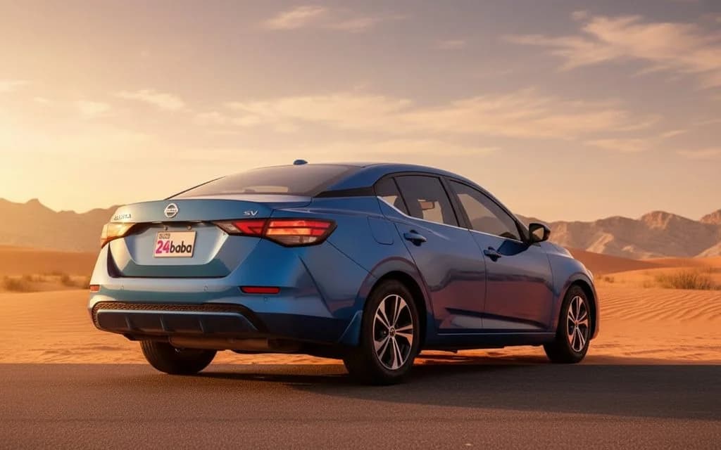 Nissan Sentra 2020 Blue rear view showing taillights