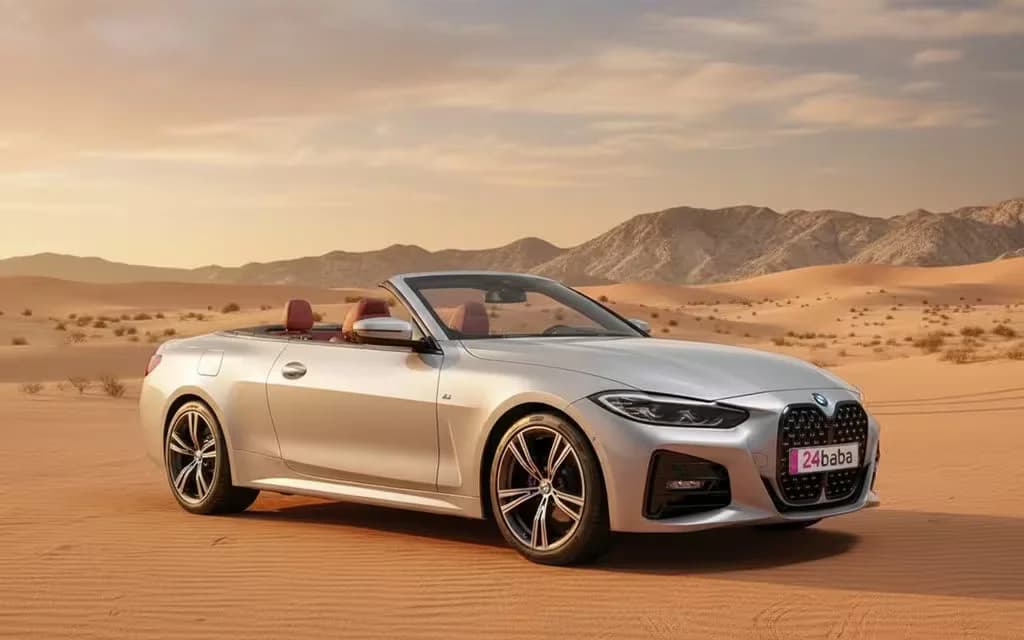 Bmw 420 2023 Grey side profile – rental in Dubai