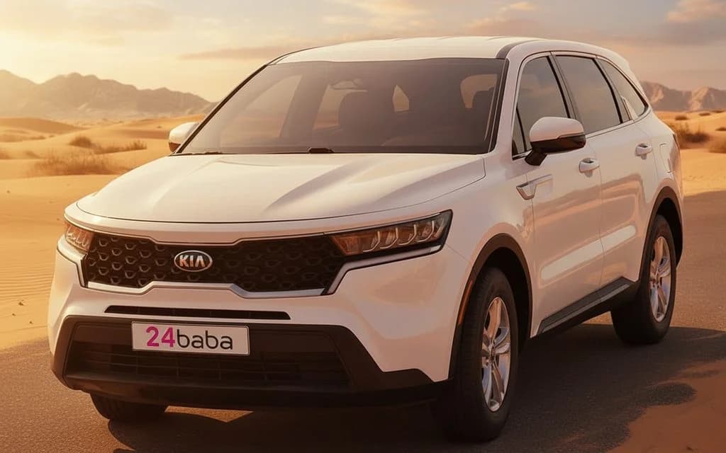 Hire Kia Sorento 2021 White in Dubai