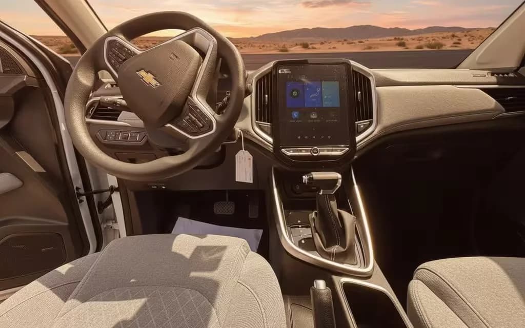 Chevrolet Captiva 2026 interior view showing trim – rental in Dubai