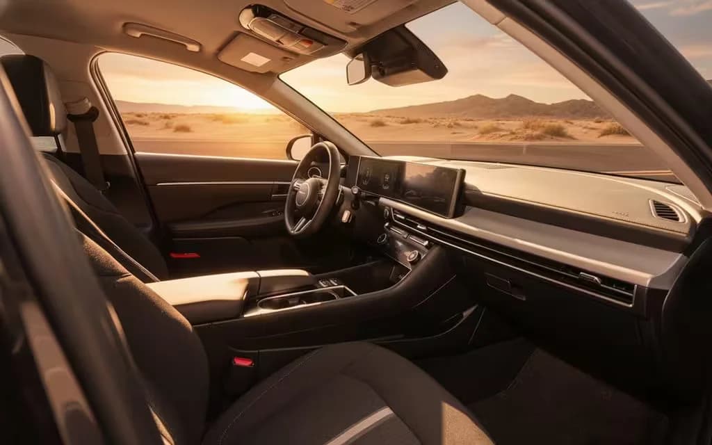 Hyundai Sonata 2024 dashboard and infotainment – rental in Dubai