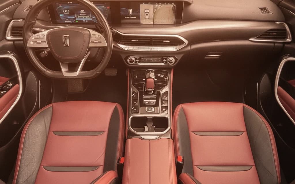 Bestune T77 2024 Blue dashboard view – rental in Dubai