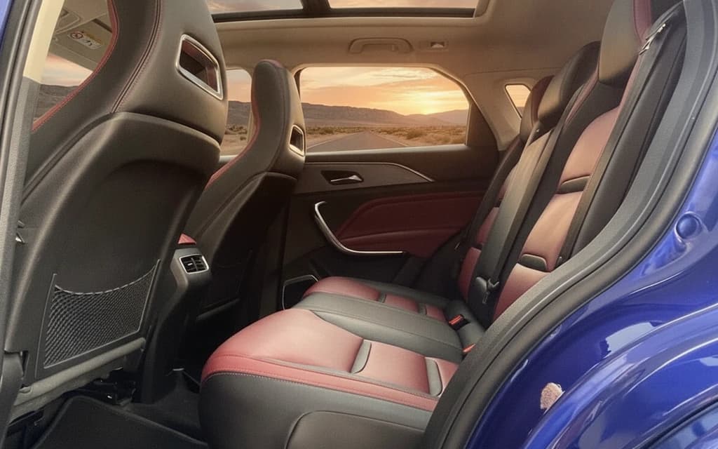 Bestune T77 2024 Blue rear seats – rental in Dubai
