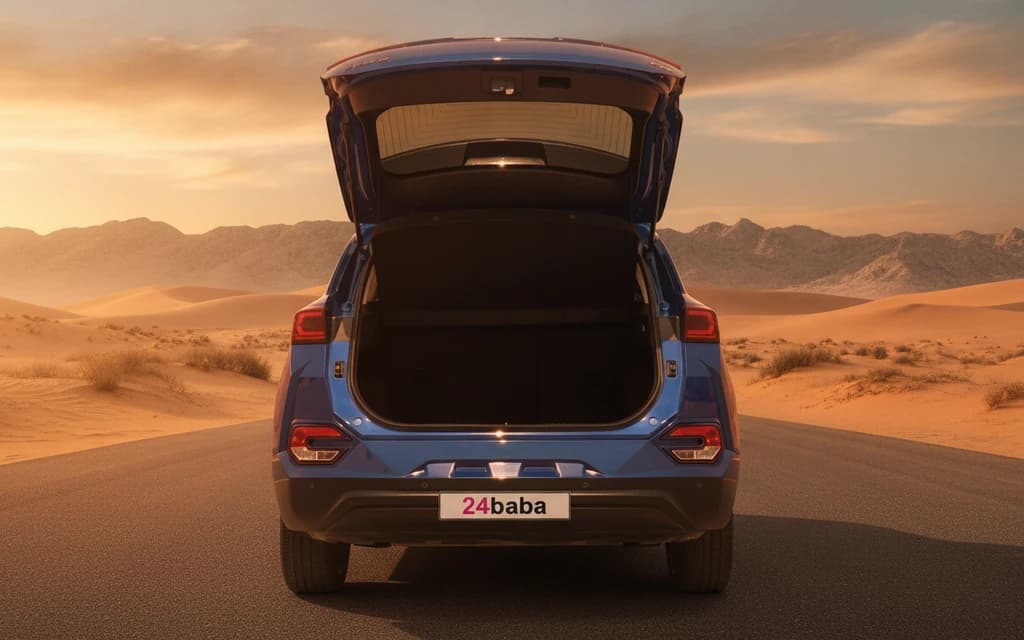 Bestune T77 2024 Blue trunk space – rental in Dubai