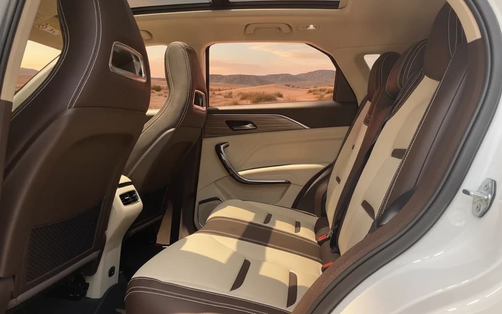 Bestune T77 2024 White rear seats – rental in Dubai