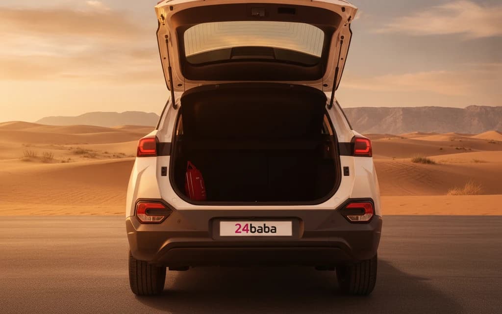 Bestune T77 2024 White trunk space – rental in Dubai